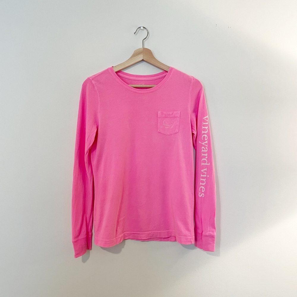 Vineyard Vines Hot Pink Long Sleeve Tee